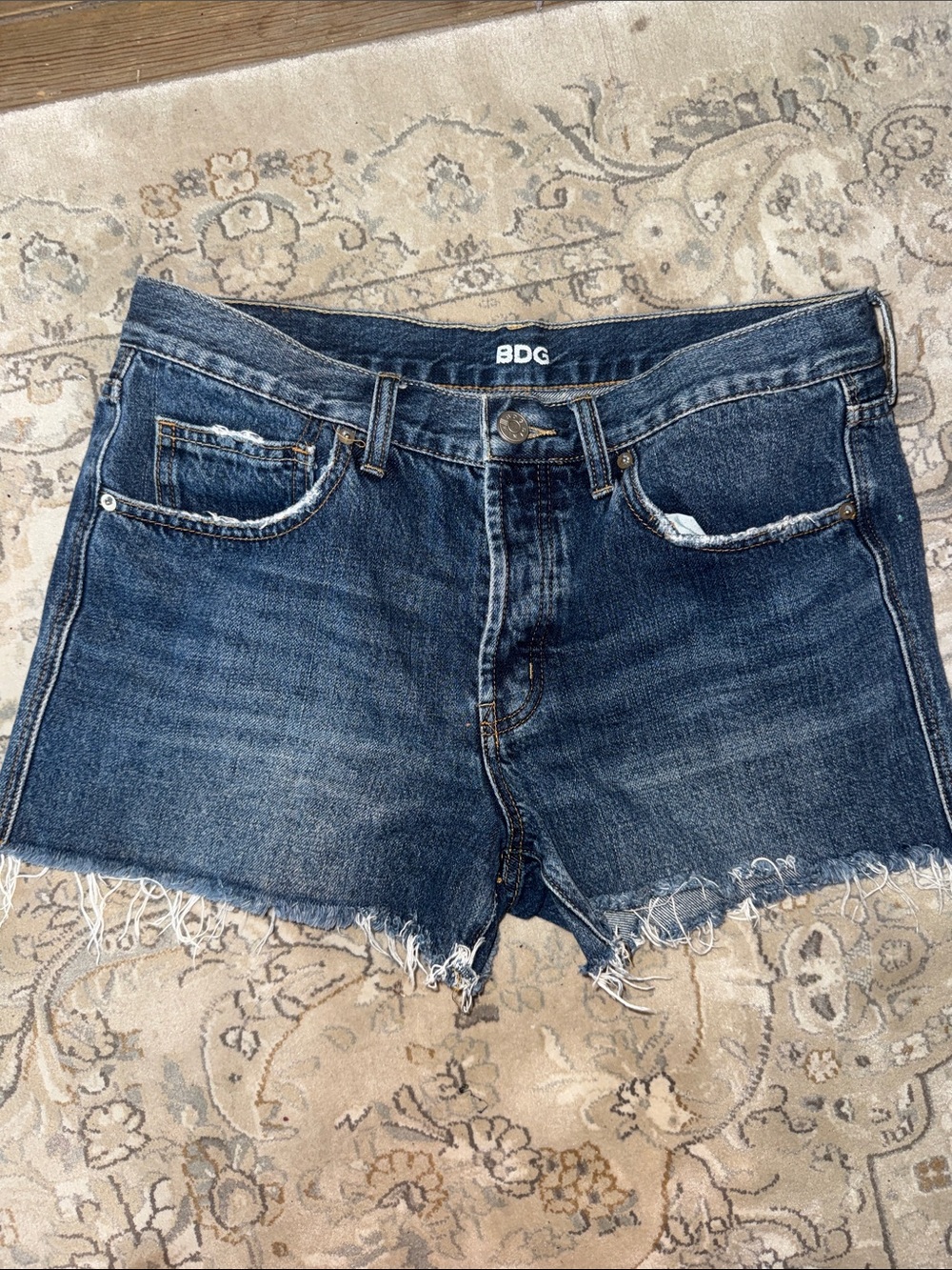 BDG Dark Blue Denim Jean Shorts